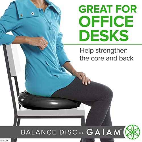 Gaiam Balance Disc Wobble Cushion Stability Core Trainer for Home or Office Desk Chair & Kids Alternative Classroom Sensory Wiggle Seat
