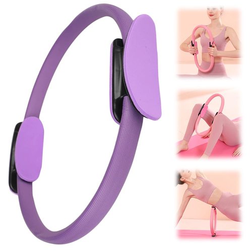 Pilates Ring Fitness Trainer,2025 New Pilates Circles for Workouts Beginners Men Women,Yoga Rings Home Exercise Equipment Fitness Circle for Toning Arm Thigh (Purple, Diameter 13 inch)