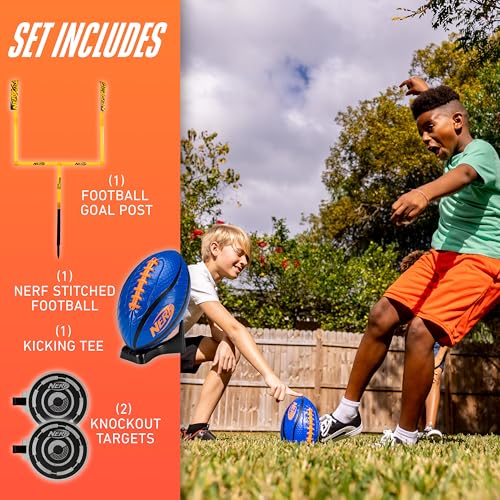 Franklin Sports Authentic Steel Football Goal Post 8.5' x 5.5' - Post for Kids - Football Goal Post Set - Kicking Field Goals - Youth Football Set - Portable Football Goal Post