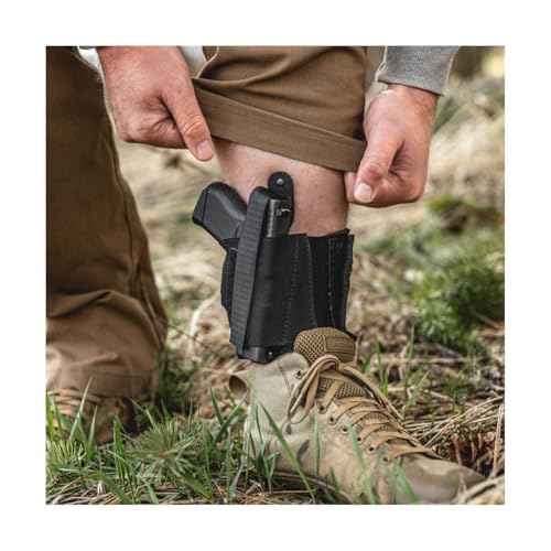 Galco Cop Ankle Band Right Hand Neoprene Universal Ankle Holster - CAB2L, Black