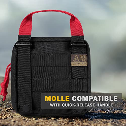 Everlit Tactical First Aid Kit with Molle Pouch - Black, 180 Pieces