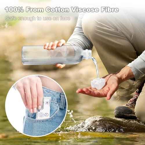 30 Pcs Disposable Washcloths for Travel Compressed Towels Cotton Thick Portable Reusable Face Towel Tablets Outdoor Camping Hiking Sports Beauty Salon Cleaning Travel Kit for Hotel 11.8 x 9.5 inches