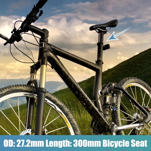 Aluminum Bike Seat Post 300x27.2mm Mountain & Road Bike Saddle Pole