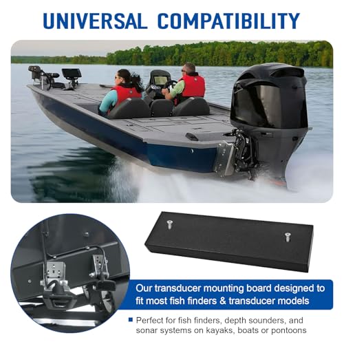 Boat Transducer Mounting Plate - Marine-Grade Transom Mount for Fish Finders
