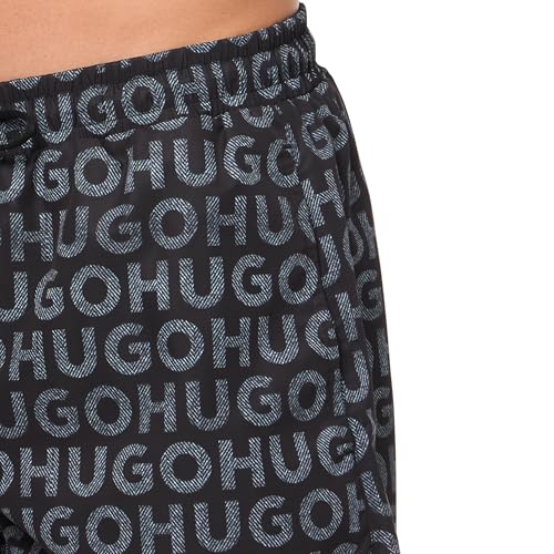 HUGO Men's Standard Allover Logo Swim Trunks
