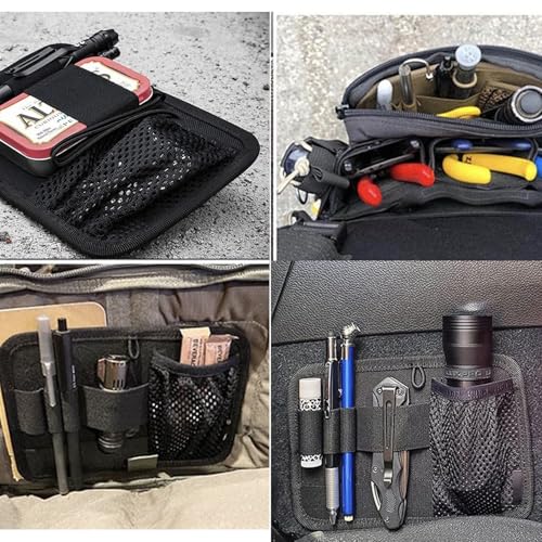 Tactical Bag Organizer Panel with Hook and Loop Fasteners - Modular Pouch Insert for Backpack or Messenger Bag