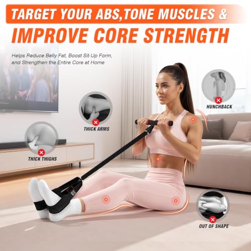 Black 55lbs Resistance Bands with Handles for Full Body Workout