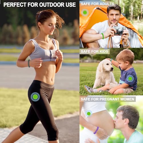 Mosquito Repellent Bracelets 30 Pack - DEET-Free Wristbands & Stickers for Kids & Adults