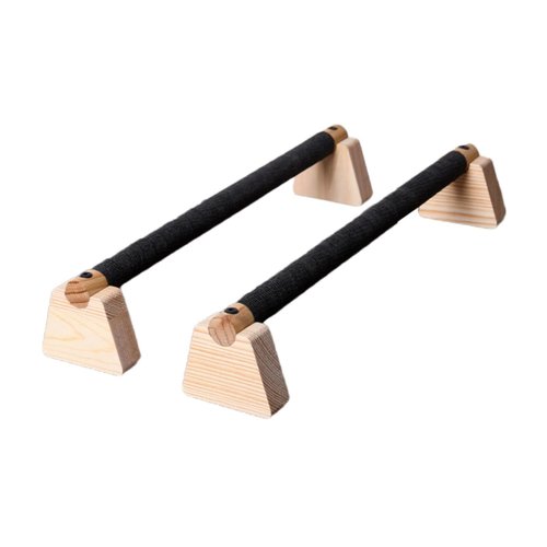 YIJU 2 Pieces Push up Bar Parallettes Bar, Strength Training Non Slip Stable Wooden Push up Stand for Exercise Fitness Workout, 50CM