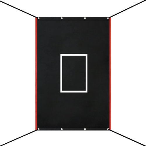 Lewtemi 4 x 6 ft Vinyl Backstop Heavy Duty Batting Cage Backstop Baseball Batting Cage Backdrop and Net Saver for Baseball Softball Hitting Pitching
