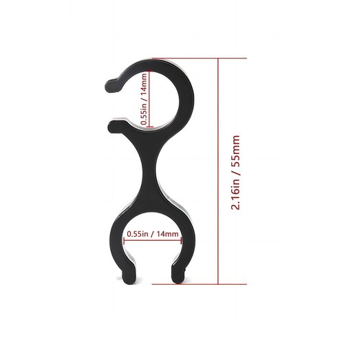 Trekking Pole Clips - 4Pcs Double Rod Buckle Connector for Hiking Poles (0.55in - 0.7in Diameter) - Walking Stick Accessories Ideal for Mud, Swamp, and Snow Areas