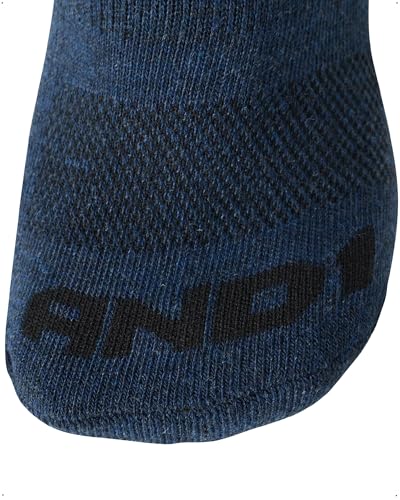 AND1 Men's Quarter Athletic Socks 12 Pack - Assorted, Cushioned, Breathable Mesh