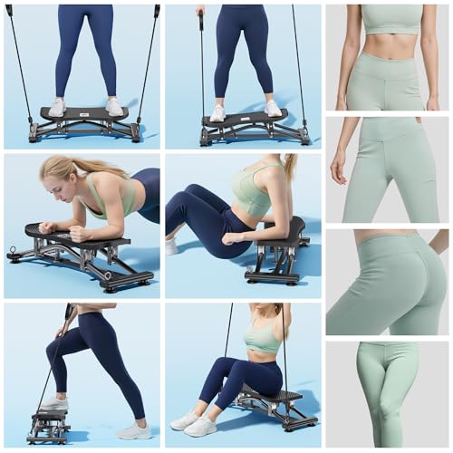 Balance Board with Resistance Bands for Fitness - Black