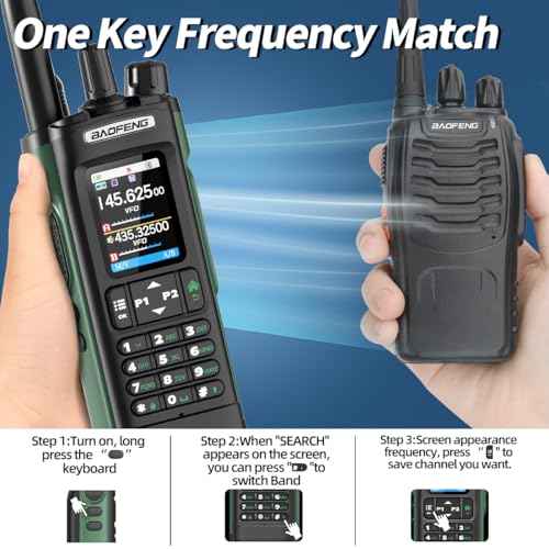 BAOFENG UV-32 Ham Radio Long Range 10W Rechargeable Walkie Talkies UV32 5RM K5 Handheld Two Way Radio NOAA Weather with GPS,APP Programming,Copy Frequency,USB-C Charging for Survival Gear Cruise,2Pack