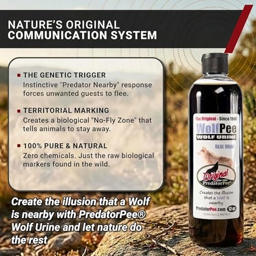 Wolf Urine PredatorPee 12 oz Natural Predator Scent for Yard Garden Pest Control