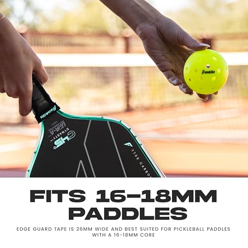 Pickleball Paddle Edge Guard Tape 14-16mm Fit - Black & White, 4 Pack