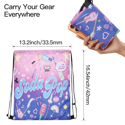 Kpop Fan Backpack Soda Pop Design Drawstring Bag for Fans