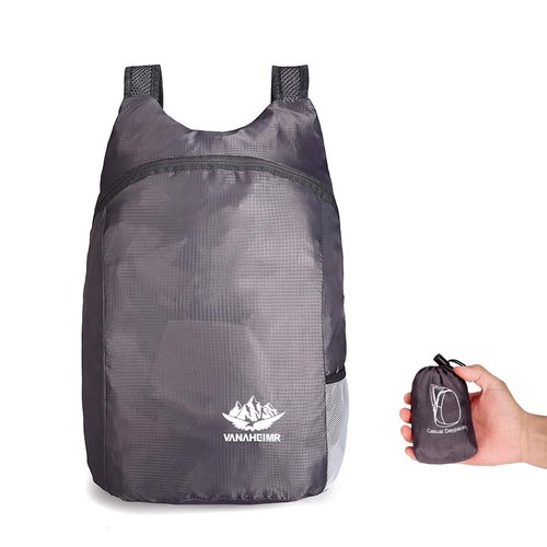 Packable Small Backpacks Ultra Lightweight Hiking Backpack Water Resistant Daypack for Women Men (Grey, 20L)