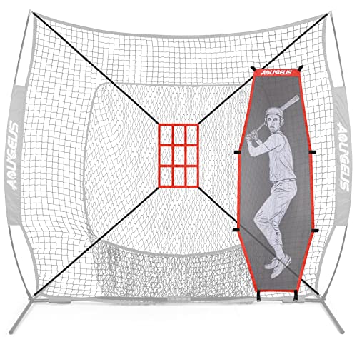 Red Baseball Softball Batter Dummy with Adjustable Strike Zone for Training
