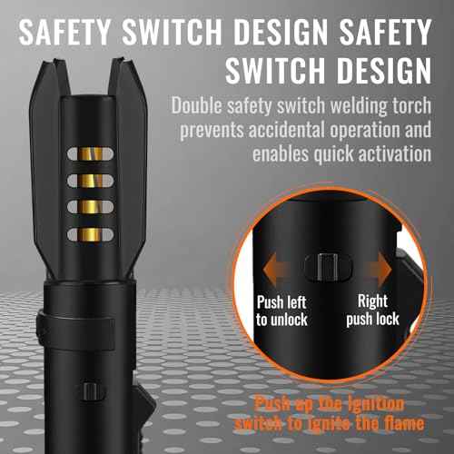 Torch Lighters, Butane Lighters, Adjustable Jet Flame Torch Lighters, Windproof Refillable Gas Torch Lighter Long Lighter for Candle, Grill, BBQ, Fireworks(Butane Not Included) (Black)