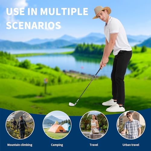 X-Large Mesh Sun Hat for Men Golf Beach Safari Wide Brim Outdoor Cap - Natural
