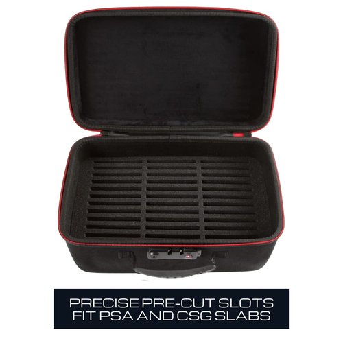 Card Titan Pro Graded Card Storage Box - Great CSG & PSA Graded Card Case with Zipper Lock - 36 Slot Trading Card Storage Box Fits 36 PSA or CSG Graded Slabs and Graded Cards