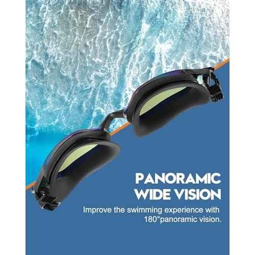 Aegend Swim Goggles, Swimming Goggles with Upgraded Anti-Fog Technology, No Leaking Soft Silicone For Adult Women Men Youth