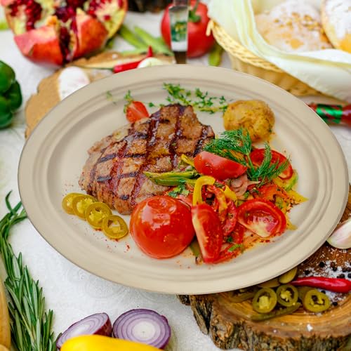 Heavy Duty Oval Paper Plates 12 Inch Pack of 100 – Disposable Restaurant Dinnerware