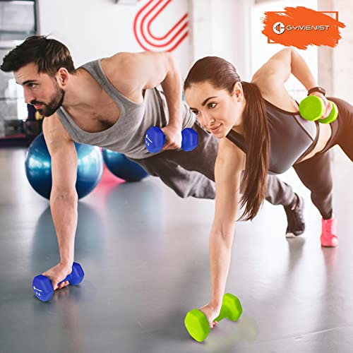 Dumbbells Set of 2 Neoprene Coated, Non-Slip Grip Pair - 3.0 Lbs Each