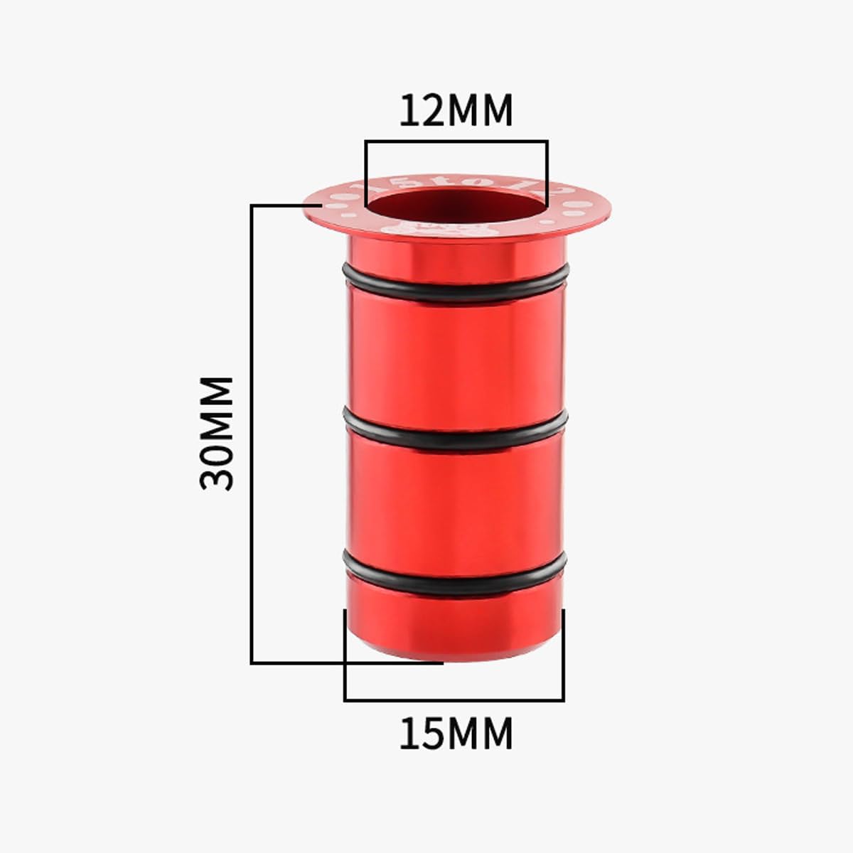15mm to 12mm Bicycle hub axle Adapter, Bicycle Thru axle Adapter Conversion Adapter Aluminum reducing Sleeve with Sealing Rings for Mountain Bike/Road Bike