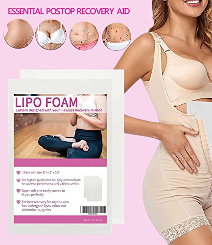 2 Pack Post Surgery Lipo Foam Pads for Abdominal Recovery - Flattening Boards