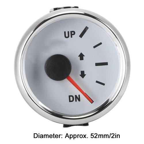 Acouto Marine Trim Gauge Kit - 52mm/2in UP-DN Motor Trim Indicator with Red Backlight and Angle Measurement
