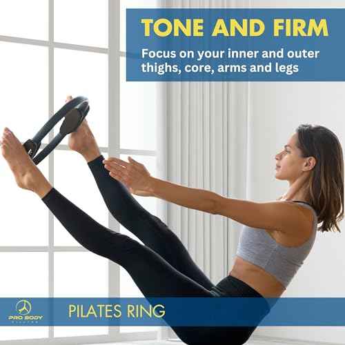 ProBody Pilates Fitness Circle ? 14 Inch Pilates Ring for Focusing on Toning Inner Thighs, Arms, and Core