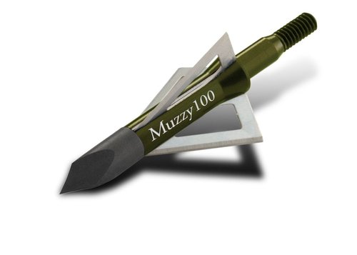 Muzzy 225 Bowhunting 100 Grain, 3 Blade Broadhead, 1-3/16" Cutting Diameter, 6 Pack,MULTI