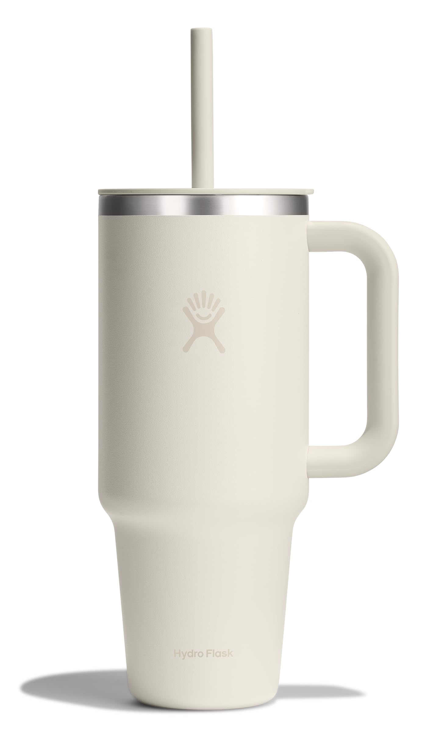 Hydro Flask 40 Oz Travel Tumbler with Handle, Lid and Straw - Insulated Stainless Steel in 40 Oz Ivory