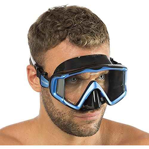 Cressi Perfect View Scuba Diving, Snorkeling Mask in Pure Comfortable Silicone - Available with Different Panoramic Lenses - Liberty Triside: Designed in Italy