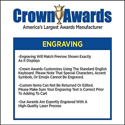 Crown Awards G.O.A.T. Sculpture Trophy, 7" Customizable Award - Add Your Own Engraving Prime