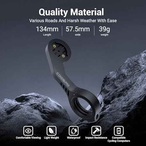 CooSpo Bike Computer Out Front Mount MT5, Compatible with Garmin, Bike Computer Mount Adapter for Handlebar 25.4mm/31.8mm