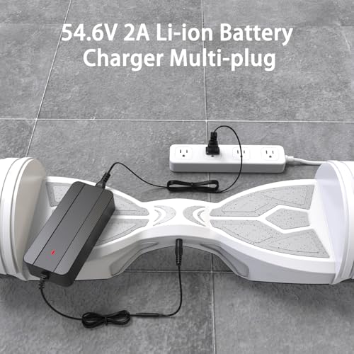 54.6V 2A Electric Bike Charger Fast Charger for 48V 13S Lithium Batteries - Universal 7-in-1 Scooter & Hoverboard Plug