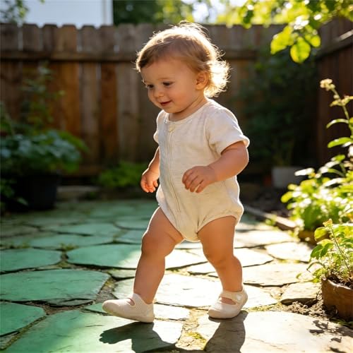 Toddler Water Shoes - Barefoot Aqua Socks for Kids Breathable Quick-Dry Beach Pool Shoes, 6-6.5 Beige