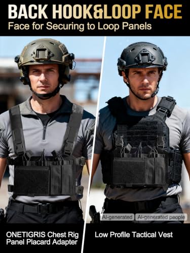 OneTigris Triple Mag Pouch with Utility Pouch Tactical Placard - Black