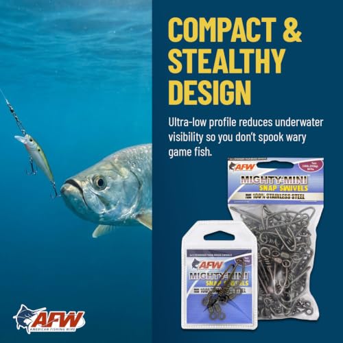 AFW Mighty-Mini Wire Fishing Swivels - 170 Lb, 50 Pack, #3