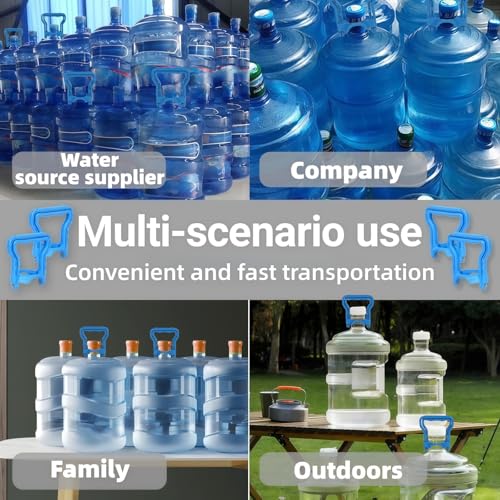 Heavy-Duty 5 Gallon Water Bottle Carrier Set with Ergonomic Handle