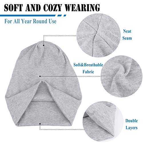 ELLEWIN Cotton Slouchy Beanie Hip-Hop Lightweight Skull Cap - Closetop-A