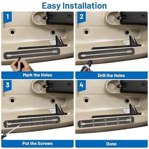 13.3 inch Kayak Track, Kayak Low Profile Track, Kayak Gear Track Mount Accessories for Fishing Rod Holder, Cup Holder, Anchor Cleats, 2 Pack