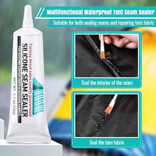 2 Pcs Tent Seam Sealer Waterproof Fast Dry Clear Sealant for Tents, Tarps, Awnings