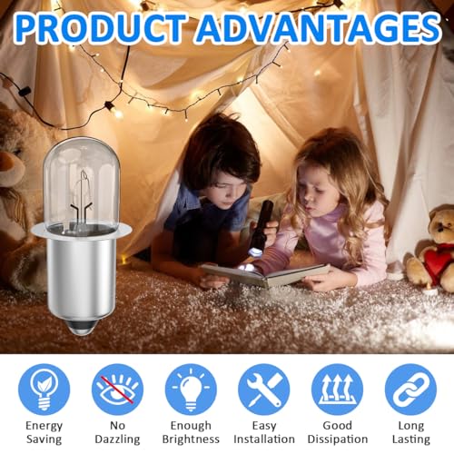 18V Xenon Flashlight Bulb 2 Pack for Cordless Worklights and Flashlights