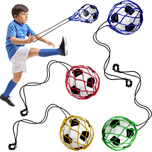 Soccer Kick Trainer Set - Adjustable Elastic Nets for Kids, 4 Colors