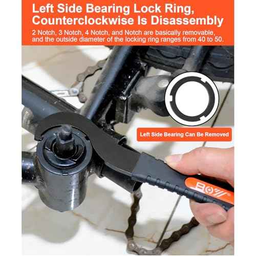 Lock Spanner, Bike Bottom Bracket Removal Tool, Bike Bottom Bracket Wrench for Removal Vintage Bicycle Bottom Brackets Cups Lock Ring