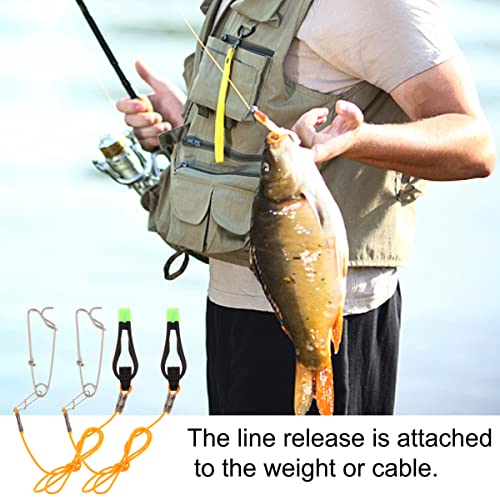 Fishing Line Release Clips with 17 Inch Leader Pack of 2